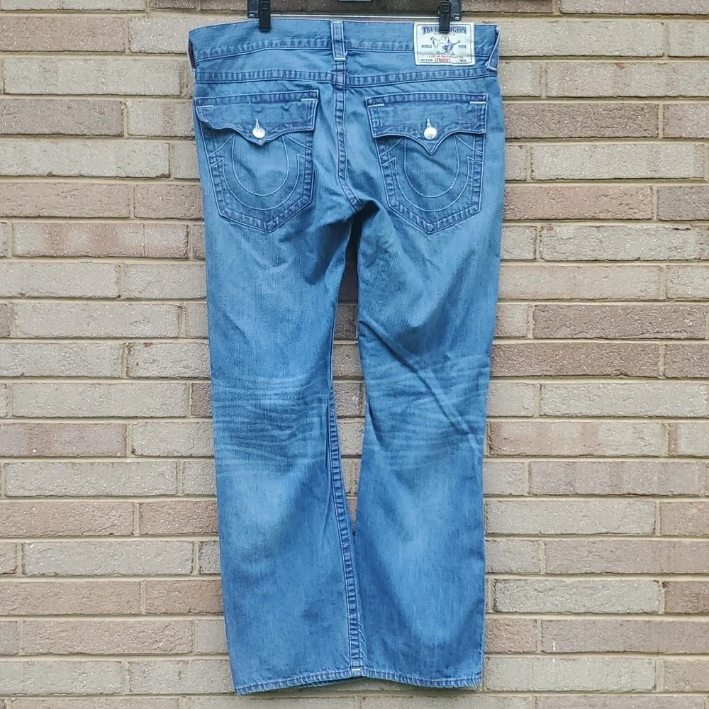 True Religion Jeans Straight with Flap Pockets Dragonfish Size 38